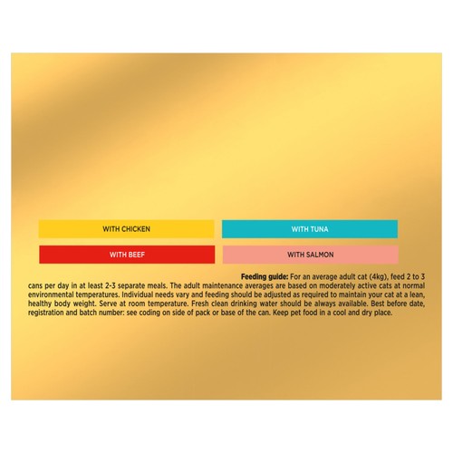 Gourmet Gold Savoury Cake with Beef, Chicken, Salmon, Tuna Wet Cat Food Can