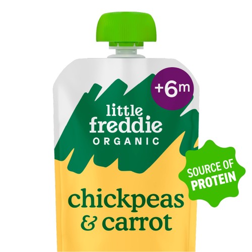 Little Freddie Organic Chickpea & Carrot Baby Food Pouch 6+ Months
