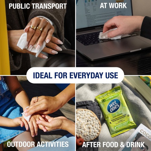 Wet Ones Be Zingy Biodegradable Antibacterial wipes