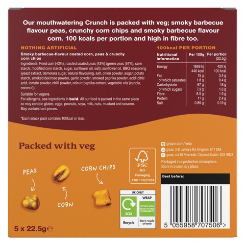 Graze Smoky BBQ Crunch Multipack Snack