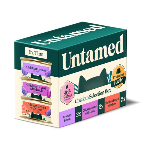 Untamed Chicken Selection Box in Jelly Cat Food