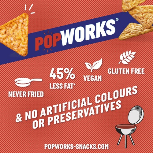 Popworks Sweet BBQ Popped Crisps Sharing Bag