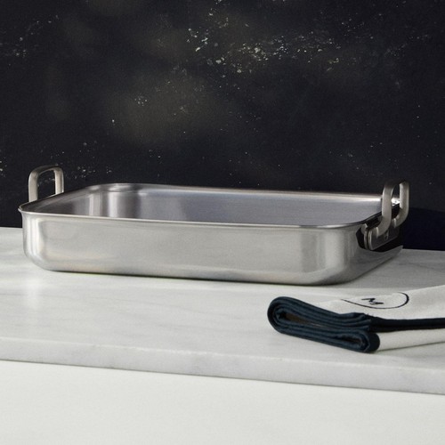 M&S X Tom Kerridge Stainless Steel Roasting Tray, Silver