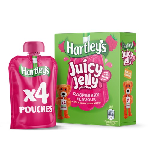 Hartley's Raspberry Flavour Juicy Jelly Pouches