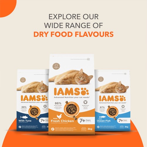 IAMS Senior Dry Cat Food Tuna