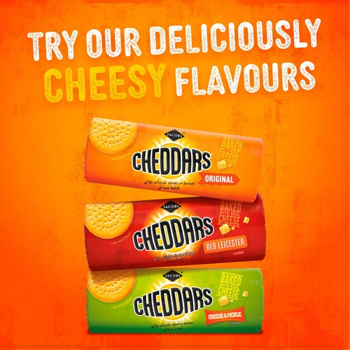 Jacob's Baked Cheddars Cheese Biscuits Twin Pack
