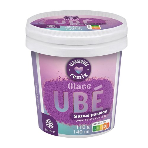 Picard Ube Ice Cream With Passion Fruit Coulis