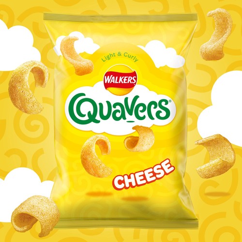 Walkers Quavers Cheese Multipack Snacks Crisps 12x16g