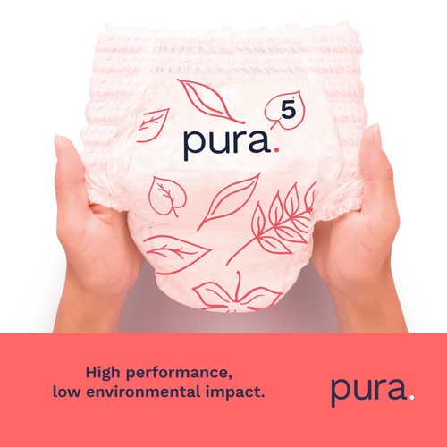 Pura Eco Nappy Pants, Size 5 (9-14kg) Mega Pack