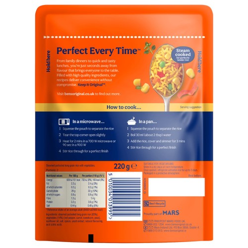 Ben's Original Golden Vegetable Microwave Rice