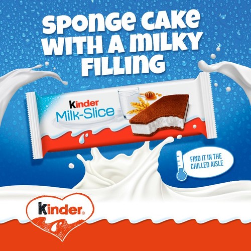 Kinder Milk Slice Chilled Snack Bar 3pk