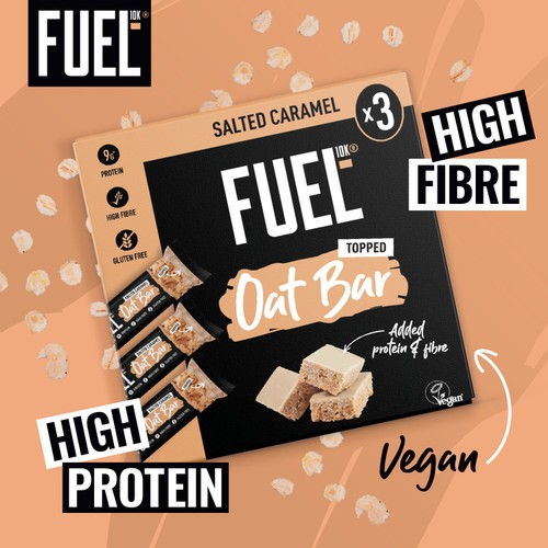 FUEL 10K Salted Caramel Protein Cereal Oat Bars