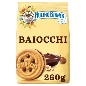 Mulino Bianco Baiocchi Biscuits with Hazelnut Cocoa Filling