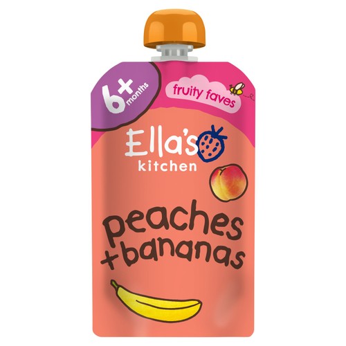 Ella's Kitchen Peaches and Bananas Baby Food Pouch 6+ Months