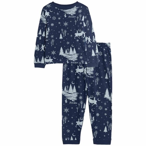 M&S Frozen Pyjamas, 3-4 Years, Navy