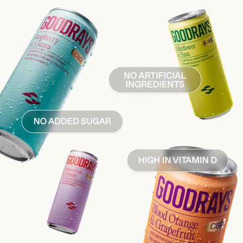 Goodrays CBD Drinks - Four Flavour Mixpack