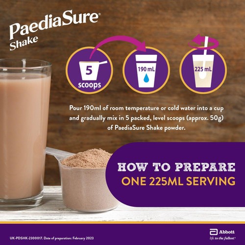 PaediaSure Shake Chocolate Nutritional Supplement Powder, 1-10 Yrs