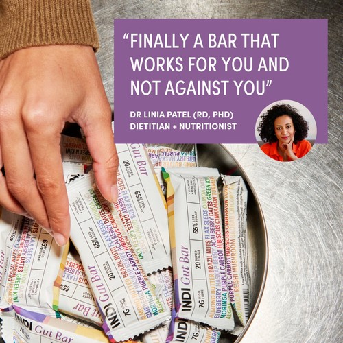 INDI Gut Bar Berry and Nut High Fibre Snack
