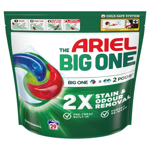 Ariel The Big One Original Washing Liquid Pods 29 Washes