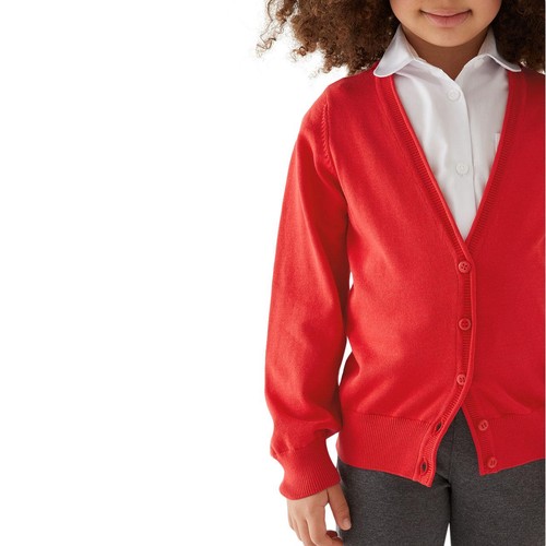 M&S Cotton Cardigan, 2 Pack, 6-7 Years, Red