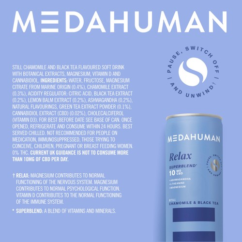 Medahuman Relax CBD Drink Chamomile & Black Tea