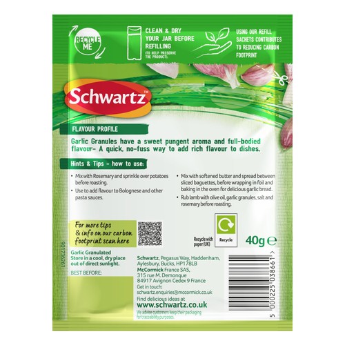 Schwartz Garlic Granules Refill Pack