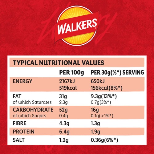 Walkers Ready Salted Sharing Bag Crisps