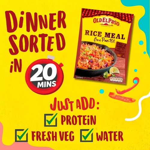 Old El Paso Mexican Chili & Garlic One Pan Rice Meal Kit