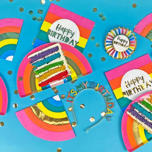 Talking Tables Rainbow Happy Birthday Napkins