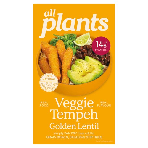 all plants Veggie Tempeh Golden Lentils