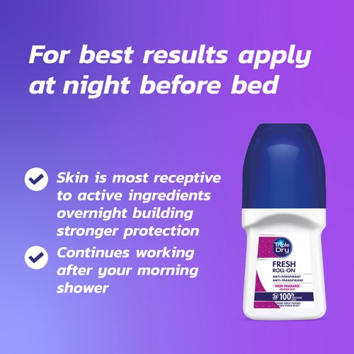Triple Dry Fresh Fragrance Anti-Perspirant Roll On 100-Hours