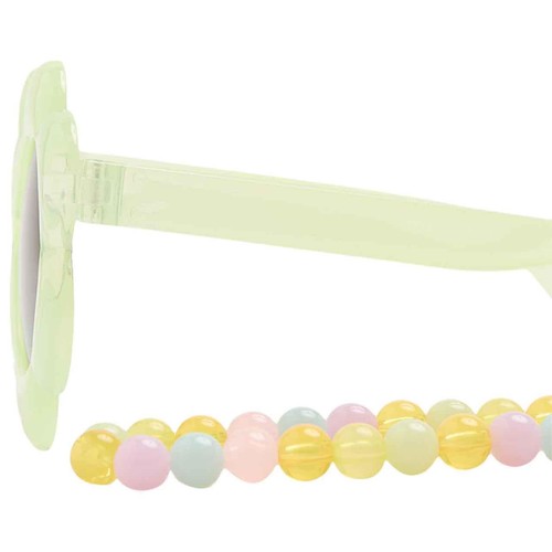 M&S Girls Flower Sunglasses with Chain, S-M, Green