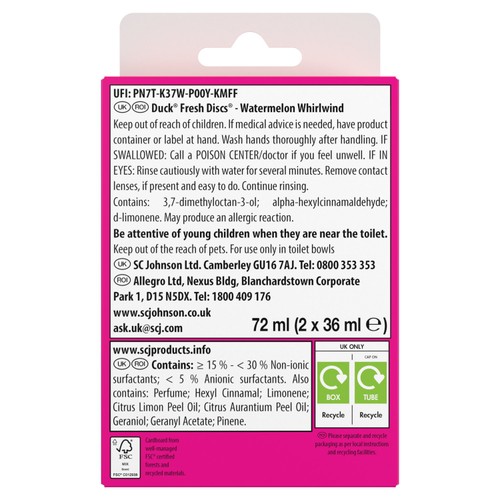 Duck Fresh Disc Duo Refills Watermelon Whirlwind