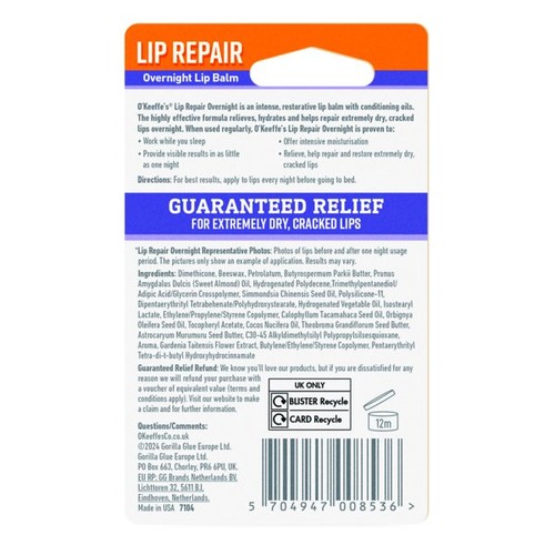 O'Keeffe's Lip Repair Overnight