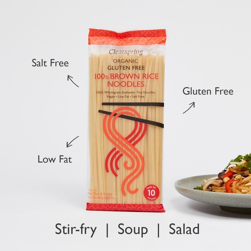 Clearspring Organic Gluten Free 100% Brown Rice Noodles