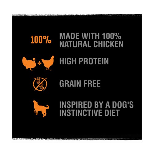 Crave Natural Grain Free Adult Complete Dry Dog Food Turkey & Chicken 