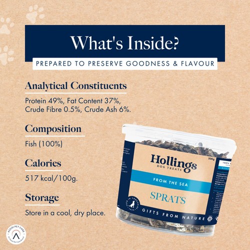 Hollings Sprats Dogs Treats Tub