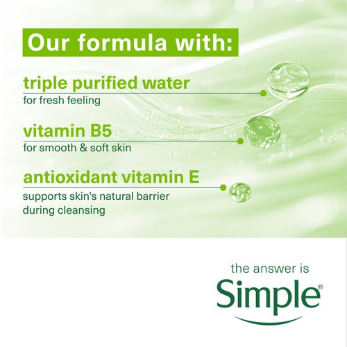 Simple Kind to Skin Biodegradable Face Wipes