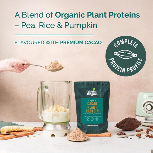 Green Origins Organic Cacao Plant Protein Powder