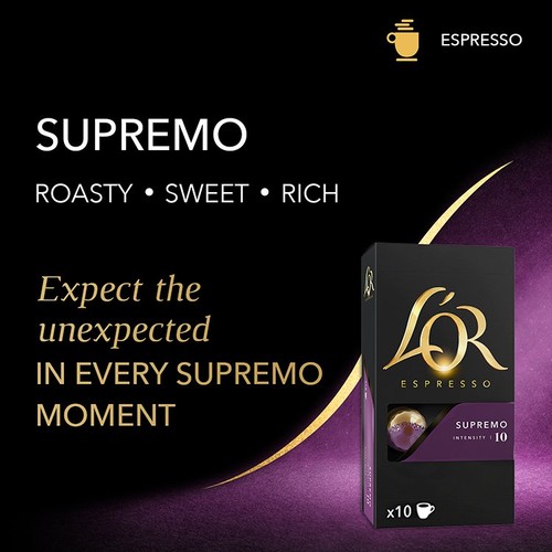 L'OR Espresso Supremo Intensity 10 Coffee Capsules