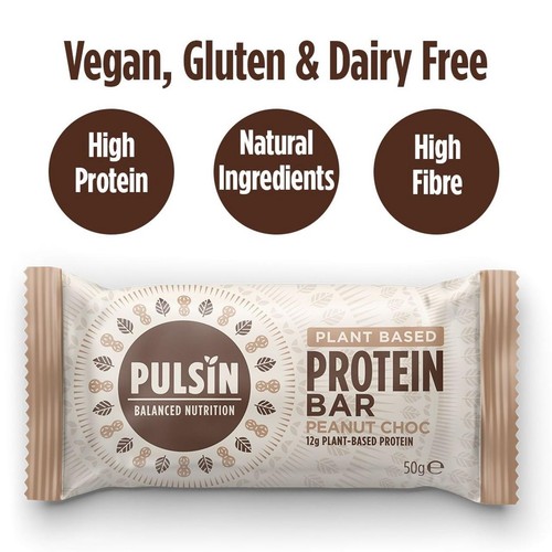 Pulsin Peanut Choc Vegan Protein Bar 