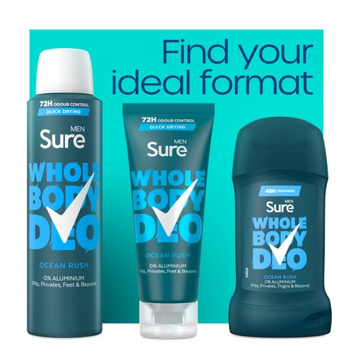 Sure Men Whole Body Ocean Rush Cream Deodorant
