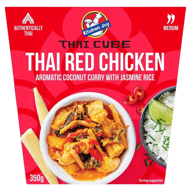Kitchen Joy Thai Red Chicken Aromatic Coconut Curry with Jasmine Rice ...