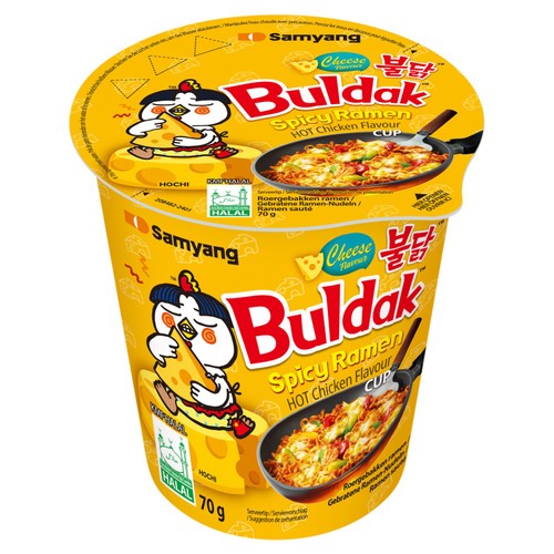 Buldak Hot Chicken Ramen Cheese Flavour Instant Noodle Cup