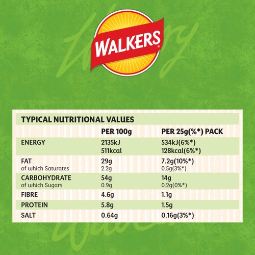 Walkers Pickled Onion Multipack Crisps 6x25g