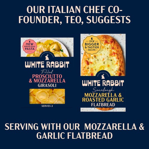 White Rabbit Gluten Free Prosciutto & Mozzarella Fresh Girasoli Pasta