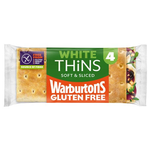 Warburtons Gluten Free 4 White Sandwich Thins