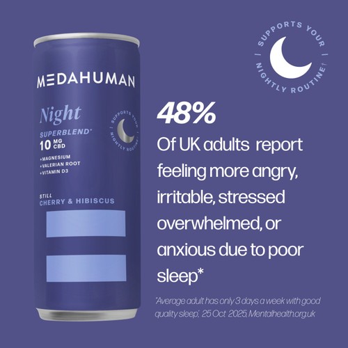 Medahuman Night CBD Drink Cherry & Hibiscus