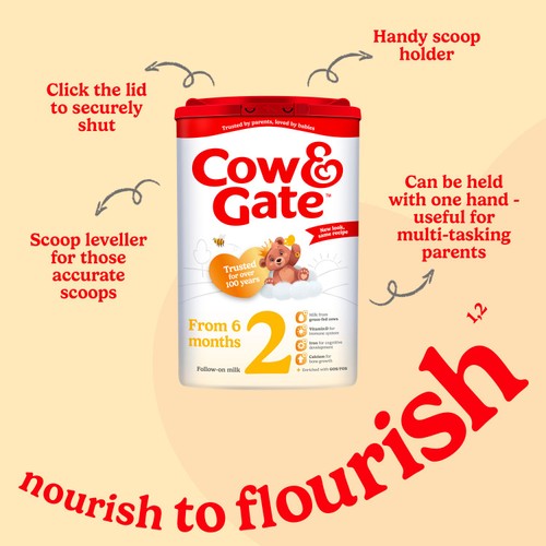 Cow & Gate 2 Follow On Baby Milk Formula Powder 6-12 Months