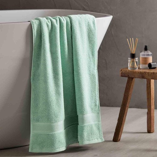 M&S Super Soft Pure Cotton Antibacterial Towel 2pk Face Towels Duck Egg